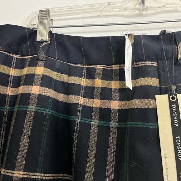 Topshop Multi-Plaid Wide Leg Trouser - Picture 6 of 6